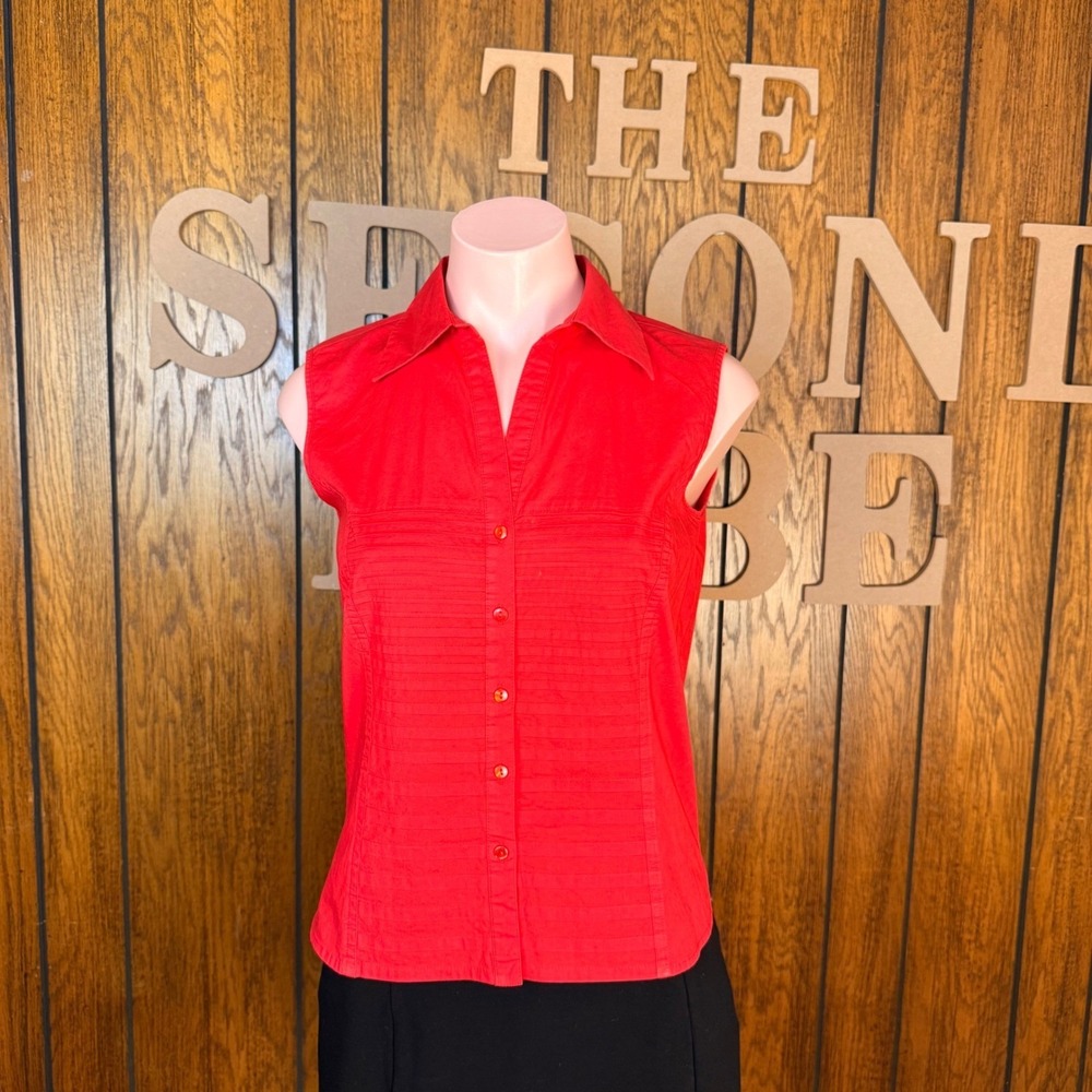 Vintage Y2K Red Tank Top Small Cottagecore Costal Grandma Western Boho Preppy